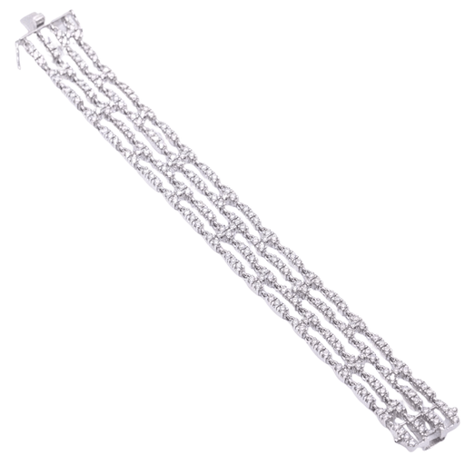 Bracelet Bracelet type rivière à quatre rangs de diamants 58 Facettes D360597LF