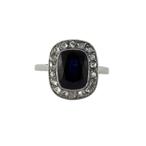 Bague 51 Bague Saphir Diamants 58 Facettes