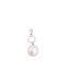 White Gold Cultured Pearl Diamond Pendant 58 Facettes AB 1081