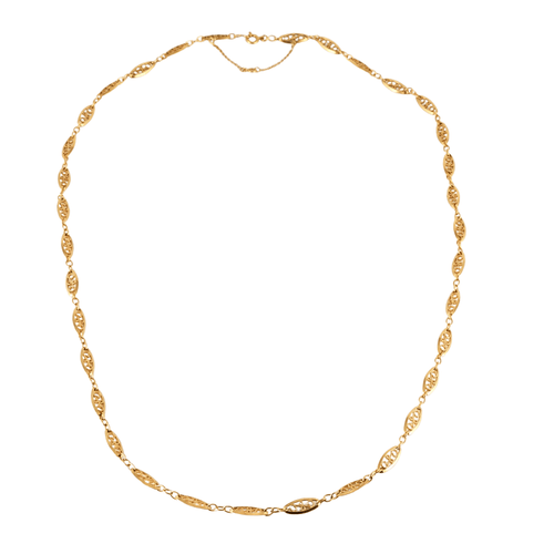 Collier Collier sautoir filigrane or jaune 18k 58 Facettes