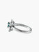 Blue Diamond Flower Ring Ring 58 Facettes