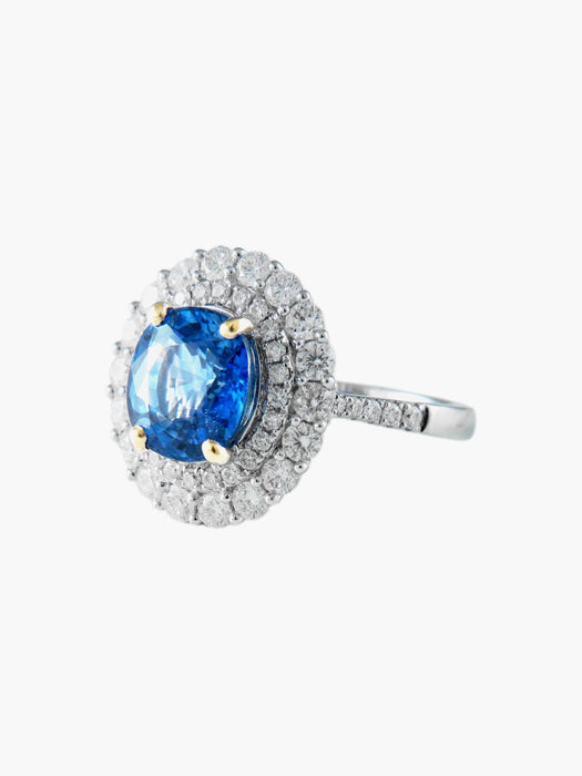 Bague Bague Marguerite Saphir et Diamants 58 Facettes