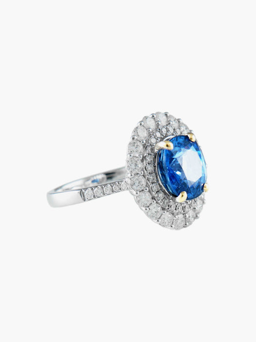 Bague Bague Marguerite Saphir et Diamants 58 Facettes