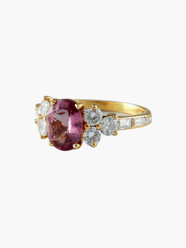 Bague Bague Saphir rose et Diamants 58 Facettes