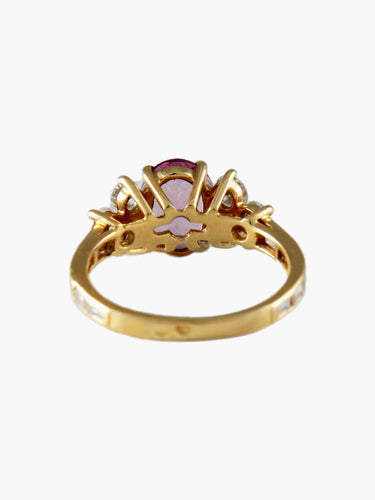 Bague Bague Saphir rose et Diamants 58 Facettes