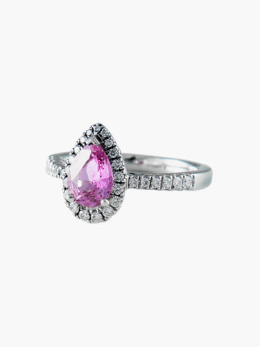Bague Bague Saphir rose taille poire 58 Facettes