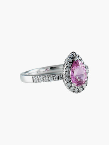 Bague Bague Saphir rose taille poire 58 Facettes