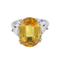 Bague 50 Bague Saphir jaune Diamants 58 Facettes