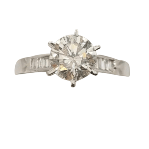 Bague 55 Bague en Or blanc, diamants 58 Facettes