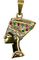 Pendentif Pendentif "profil égyptien" Rubis Emeraudes Diamants 58 Facettes AB187