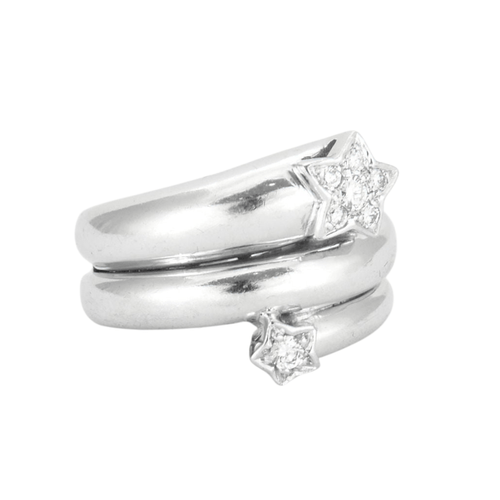 Bague 49 Bague en Or gris, diamants 58 Facettes