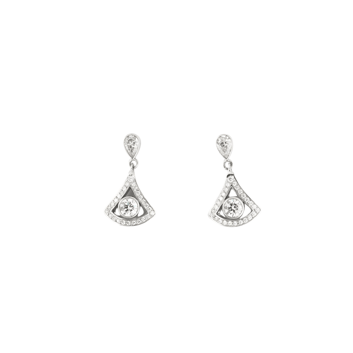 Boucles d'oreilles Boucles d'Oreilles Triangle Diamant 58 Facettes 002.1095