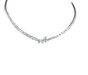necklace Marquise and pear tennis necklace white gold 58 Facettes N384