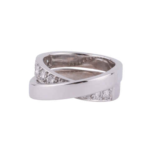 Bague Cartier - bague en or gris, diamants 58 Facettes 1