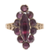 Bague 53 Bague marquise ancienne en or rose et grenats 58 Facettes 32066
