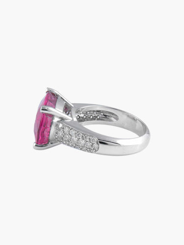 Bague 52 Bague Rubellite et Diamants 58 Facettes