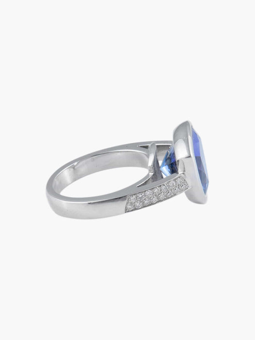 Bague 52 Bague Tanzanite Diamants 58 Facettes