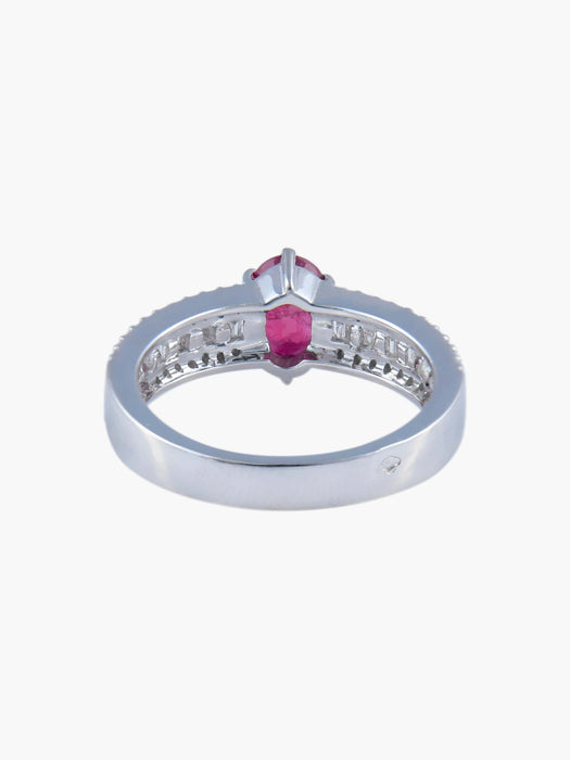 Bague 52 Bague Jarretière Rubis et Diamants 58 Facettes