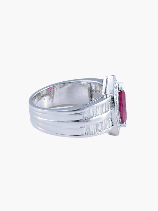 Bague 52 Bague Marquise Rubis Diamants 58 Facettes