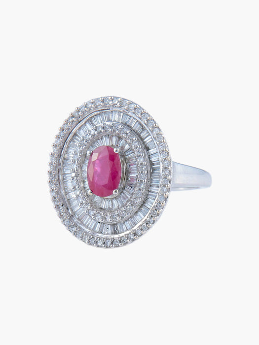 Bague 52 Bague Rubis et Diamants 58 Facettes