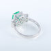 Bague 52 Bague Emeraude entourage Diamants 58 Facettes 1