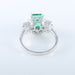 Bague 52 Bague Emeraude entourage Diamants 58 Facettes 1