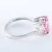 Bague 51 Bague Tourmaline rose Diamants baguette 58 Facettes 1