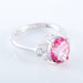 Bague 51 Bague Tourmaline rose Diamants baguette 58 Facettes 1