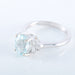 Ring 51 Aquamarine Ring Baguette Diamonds 58 Facettes 1