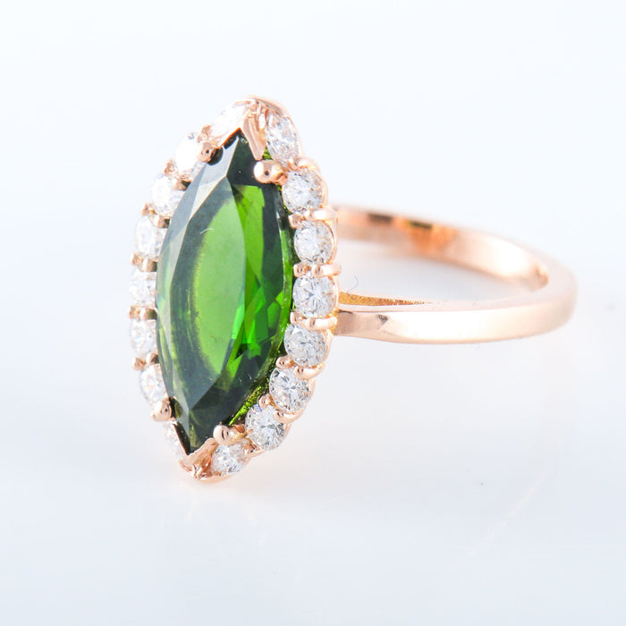 Bague 50 Bague Marquise Grenat Tsavorite Diamants 58 Facettes 1