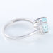 Bague 51 Bague Aigue-marine Diamants baguette 58 Facettes 1