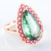 Bague 50.5 Bague Tourmaline green blue London Spinelles rouges 58 Facettes 1