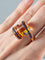 Bague 52 Bague Citrine miel 58 Facettes