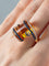 Bague 52 Bague Citrine miel 58 Facettes
