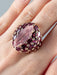 Bague 52 Bague Quartz rose Tourmalines Diamants 58 Facettes