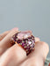 Bague 52 Bague Quartz rose Tourmalines Diamants 58 Facettes