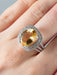 Bague 52 Bague Tourmaline jaune Diamants 58 Facettes