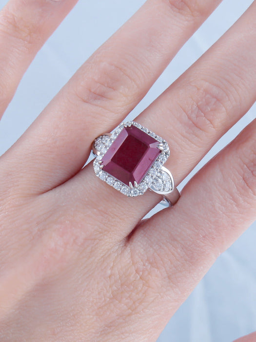 Bague 52 Bague Rubis Diamants 58 Facettes