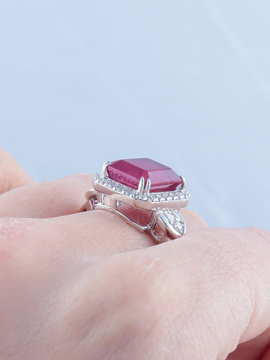 Bague 52 Bague Rubis Diamants 58 Facettes