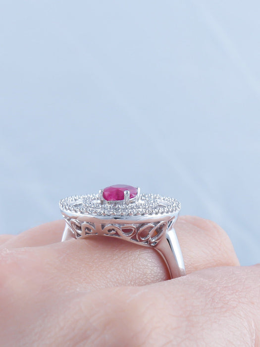 Bague 52 Bague Rubis et Diamants 58 Facettes