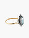 Ring 60 OLD GOLD/SILVER & HEMATITE RING 58 Facettes BO/120045