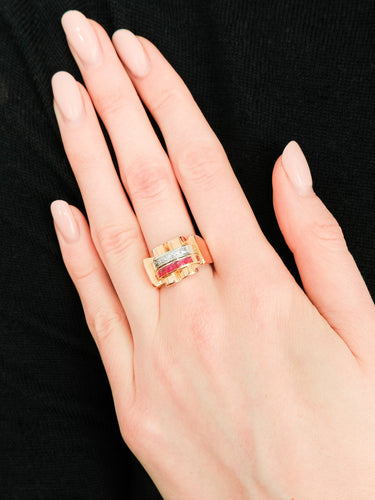 Bague BAGUE TANK OR & DIAMANTS 58 Facettes BO/120054