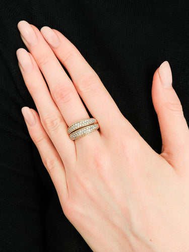 Bague 53 BAGUE OR JAUNE ET DIAMANTS 58 Facettes BO/130007