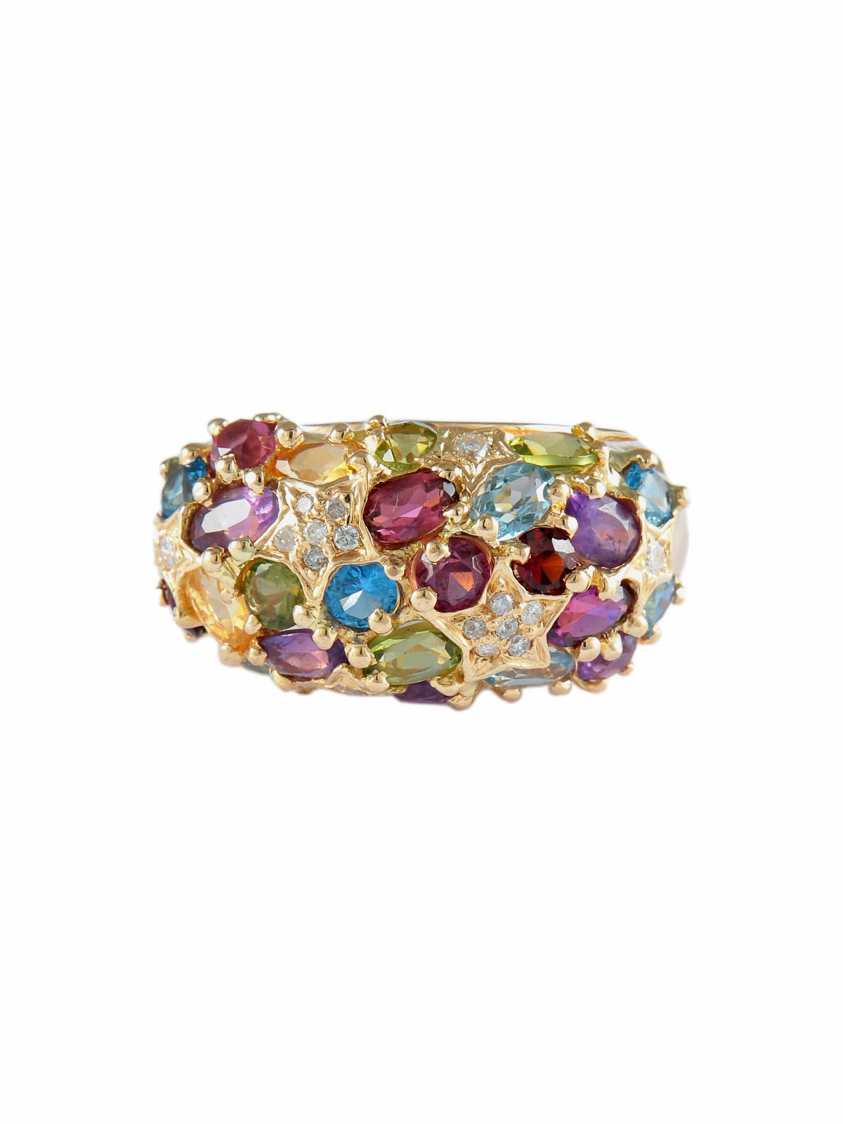 Bague Jonc Plaqué Or Avec Zircons Blancs Et Noirs - Taille 59 - Neuf Sans Emballage