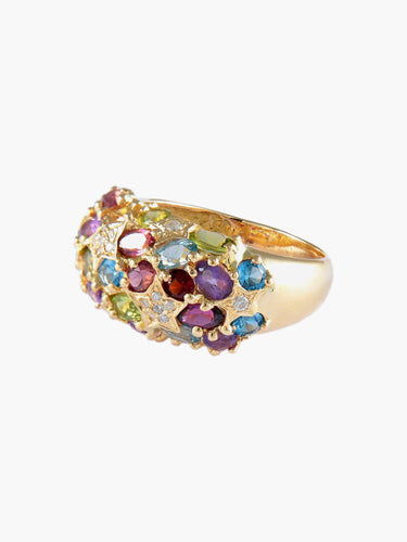 Bague 65 BAGUE JONC OR & PIERRES 58 Facettes BO/120011