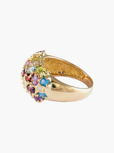 Bague 65 BAGUE JONC OR & PIERRES 58 Facettes BO/120011