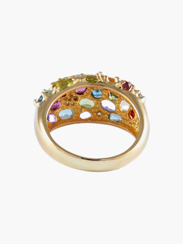 Bague 65 BAGUE JONC OR & PIERRES 58 Facettes BO/120011