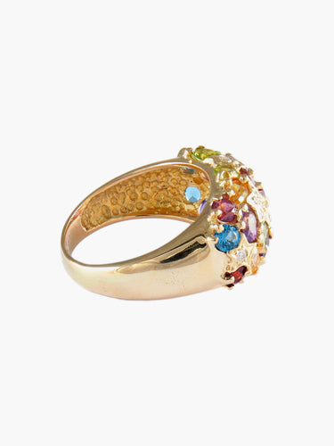 Bague 65 BAGUE JONC OR & PIERRES 58 Facettes BO/120011