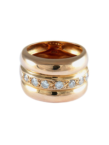 Bague 55 BAGUE JONC OR & DIAMANTS 58 Facettes BO/150009