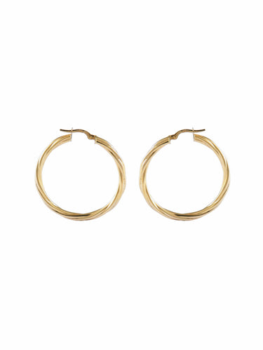 Boucles d'oreilles BOUCLES D'OREILLES "CREOLES TORSADE" 58 Facettes BO/130049